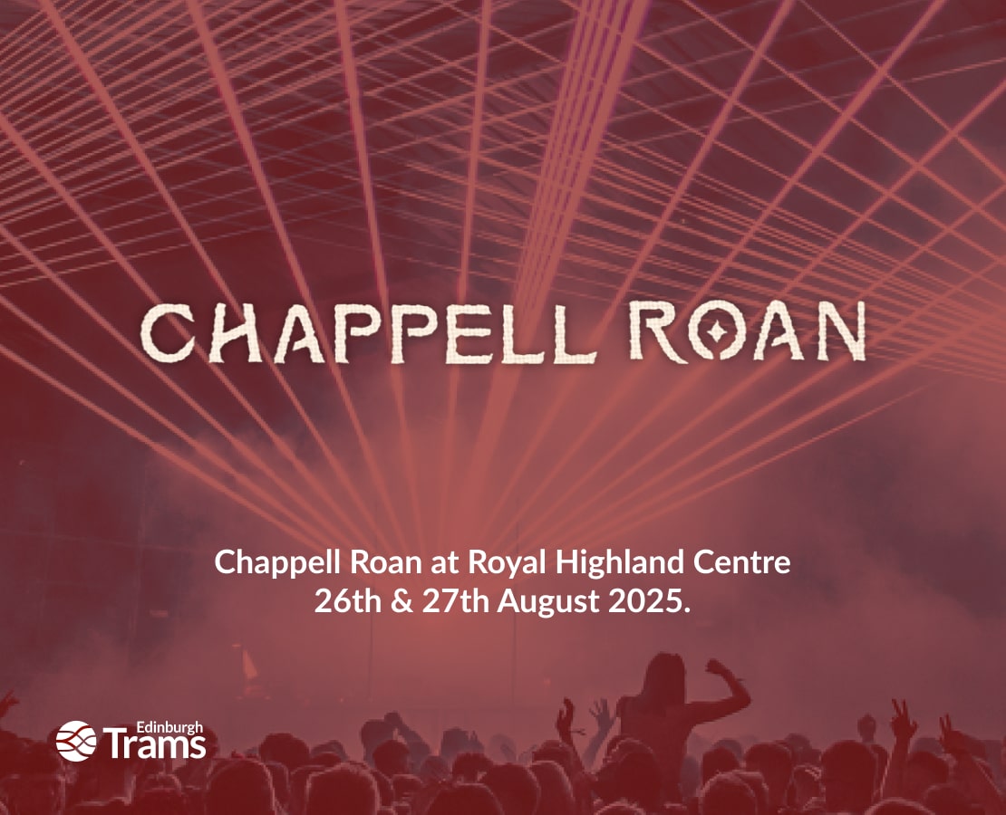 Save money by pre-purchasing your official Edinburgh Tram tickets for Chappell Roan at Royal Highland Centre, 26th & 27th August 2025.