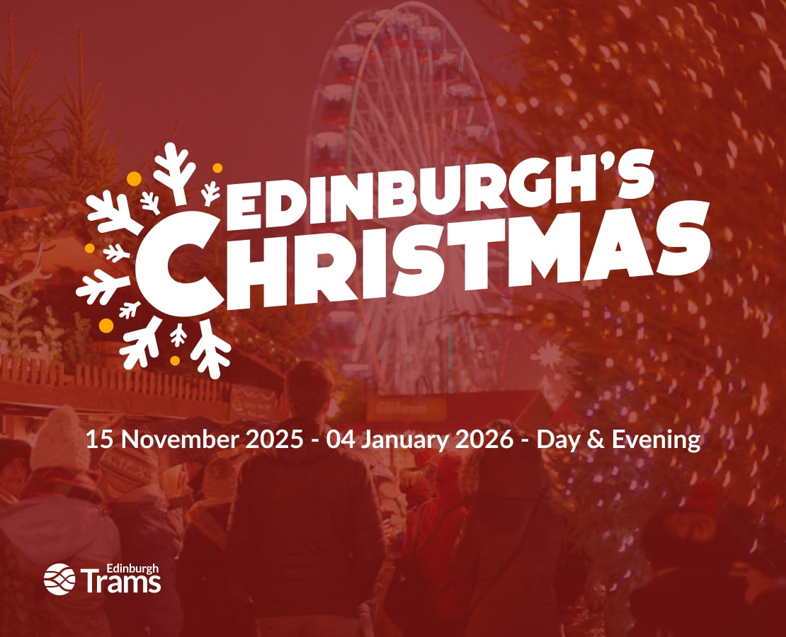 Save money by pre-purchasing your official Edinburgh Tram Tickets for Edinburgh Christmas Markets