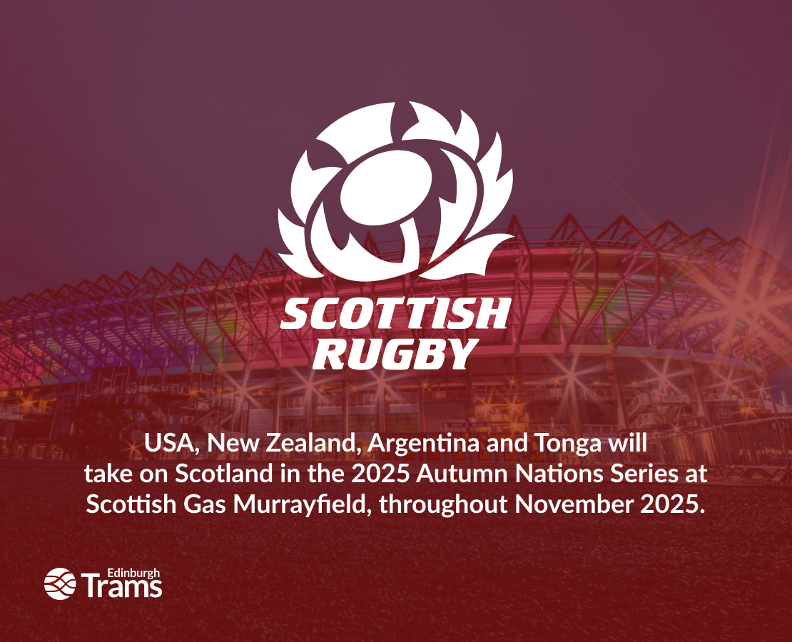 Save money by pre-purchasing your official Edinburgh Tram tickets for the Autumn Nations Series 2025